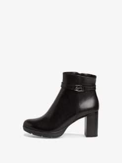 Tamaris Bottine En Cuir - Noir | Bottines