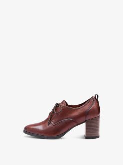 Tamaris Trotteur En Cuir - Marron | Chaussures Basses Et Pantoufles