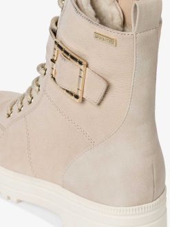 Tamaris Bottine En Cuir - Beige | Bottines