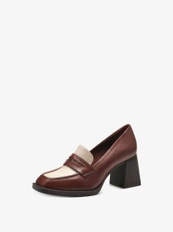 Tamaris Trotteur En Cuir - Marron | Chaussures Basses Et Pantoufles