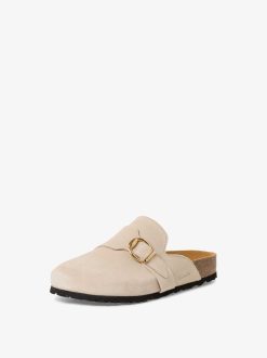 Tamaris Mule En Cuir - Beige | Mules