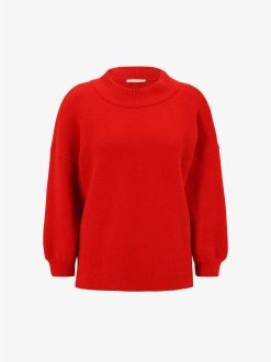 Tamaris Pull Tricote - Rouge | Sweats Et Sweats A Capuche