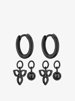 Tamaris Boucle D'Oreille Creole - Noir | Bijoux Et Montres