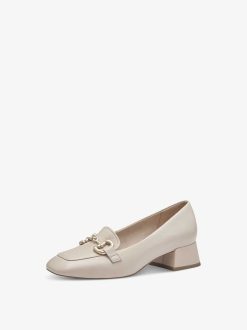 Tamaris Trotteur En Cuir - Beige | Chaussures Basses Et Pantoufles