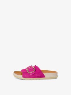 Tamaris Mule En Cuir - Rose | Mules