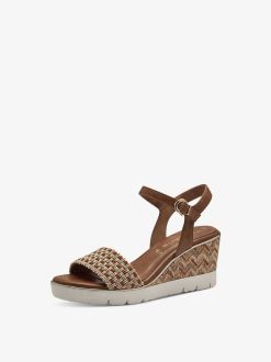 Tamaris Sandale A Talon - Marron | Des Sandales