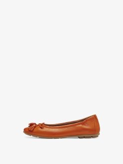 Tamaris Ballerine En Cuir - Orange | Ballerines