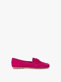 Tamaris Mocassin En Cuir - Rose | Chaussures Basses Et Pantoufles