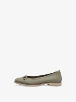 Tamaris Ballerine En Cuir - Vert | Ballerines