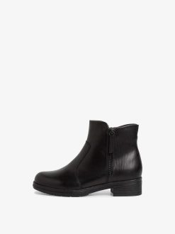 Tamaris Bottine En Cuir - Noir | Bottines