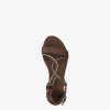 Tamaris Sandale En Cuir - Marron | Des Sandales