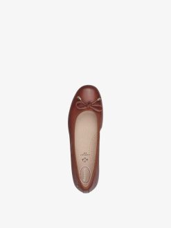 Tamaris Ballerine En Cuir - Marron | Ballerines