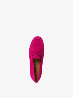 Tamaris Mocassin En Cuir - Rose | Chaussures Basses Et Pantoufles