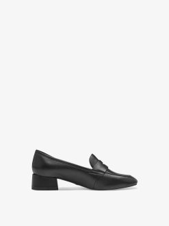 Tamaris Trotteur En Cuir - Noir | Chaussures Basses Et Pantoufles