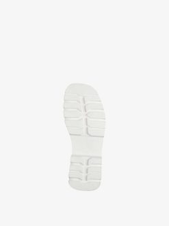 Tamaris Sandale A Talon En Cuir - Blanc | Des Sandales