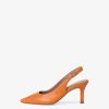 Tamaris Escarpins A Bride En Cuir - Orange | Pompes