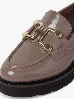 Tamaris Babouche En Cuir - Marron | Chaussures Basses Et Pantoufles