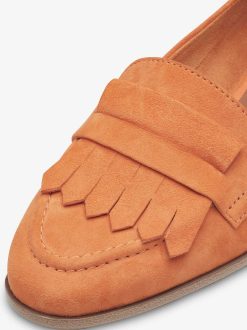 Tamaris Babouche En Cuir - Orange | Chaussures Basses Et Pantoufles