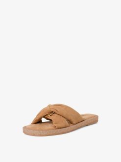 Tamaris Mule En Cuir - Marron | Mules