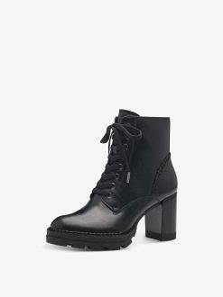 Tamaris Bottine En Cuir - Noir | Bottines