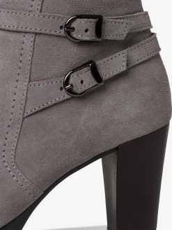 Tamaris Bottine En Cuir - Gris | Bottines