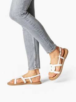 Tamaris Sandale En Cuir - Blanc | Des Sandales