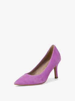 Tamaris Escarpins En Cuir - Violet | Pompes