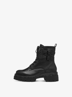 Tamaris Bottine En Cuir - Noir | Bottines