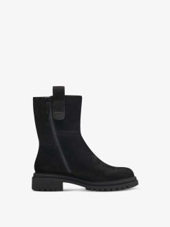 Tamaris Bottine En Cuir - Doublure Chaude Noire | Bottines