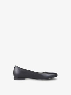 Tamaris Ballerine En Cuir - Noir | Ballerines