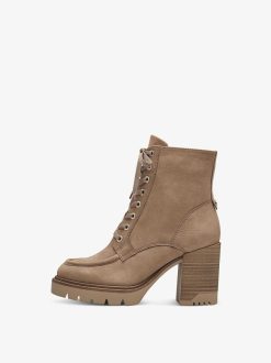 Tamaris Bottine En Cuir - Marron | Bottines