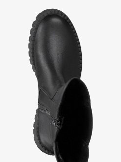 Tamaris Bottine Chelsea En Cuir - Noir | Bottines