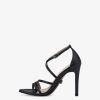 Tamaris Sandale A Talon En Cuir - Noir | Des Sandales