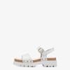 Tamaris Sandale A Talon En Cuir - Blanc | Des Sandales