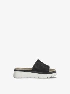 Tamaris Mule En Cuir - Noir | Mules