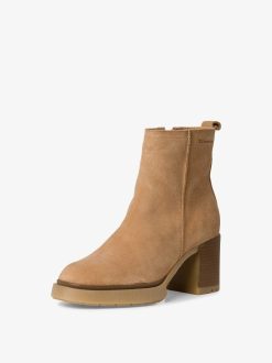 Tamaris Bottine En Cuir - Marron | Bottines