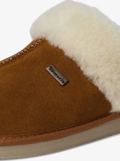 Tamaris Chaussons En Cuir - Beige | Mules