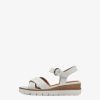 Tamaris Sandale A Talon En Cuir - Blanc | Des Sandales