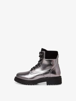 Tamaris Bottine En Cuir - Doublure Chaude Metallisee | Bottines