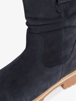 Tamaris Bottine En Cuir - Doublure Chaude Bleue | Bottines