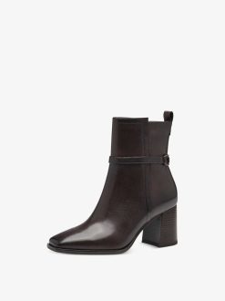 Tamaris Bottine En Cuir - Marron | Bottines