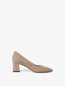 Tamaris Escarpins En Cuir - Beige | Pompes