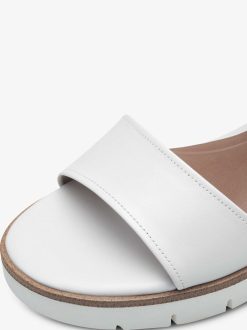 Tamaris Sandale A Talon En Cuir - Blanc | Des Sandales