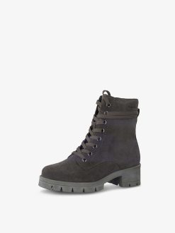 Tamaris Bottine En Cuir - Gris | Bottines