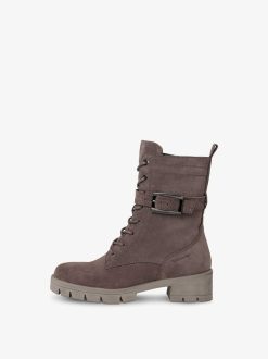 Tamaris Bottine En Cuir - Gris | Bottines