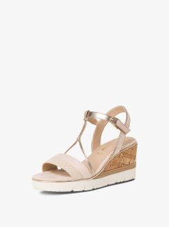 Tamaris Sandale A Talon - Beige | Des Sandales