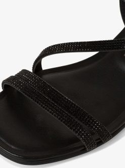 Tamaris Sandale A Talon En Cuir - Noir | Des Sandales