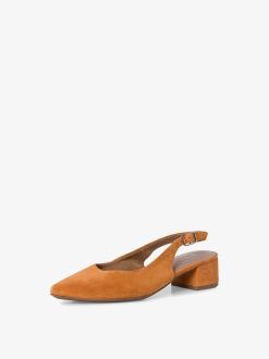 Tamaris Escarpins A Bride En Cuir - Orange | Pompes