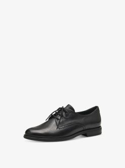 Tamaris Chaussures Basses En Cuir - Noir | Chaussures Basses Et Pantoufles