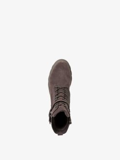 Tamaris Bottine En Cuir - Gris | Bottines